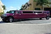 Maroon Hummer Limousine 1